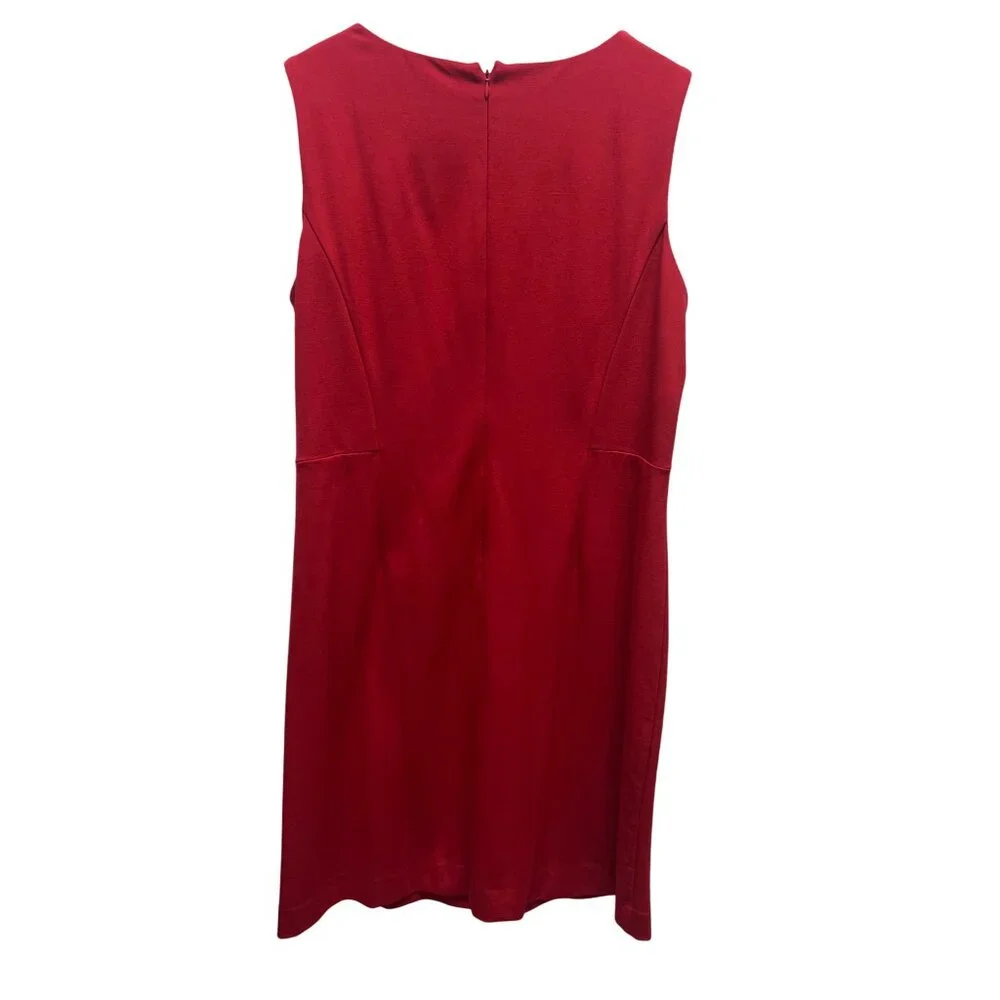 Chico's Zahara Sleeveless Red Knit Stretch Pencil Dress - Picture 8 of 8
